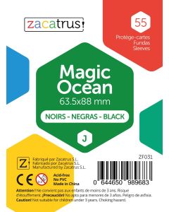 Protege-cartes Zacatrus Magic Ocean (Standard: 63,5 mm x 88 mm) Noir (50 unités)